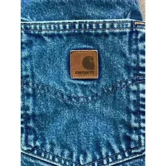 Carhartt mens jeans 48 x 32 relaxed fit straight leg high rise medium wash blue - Picture 4 of 6